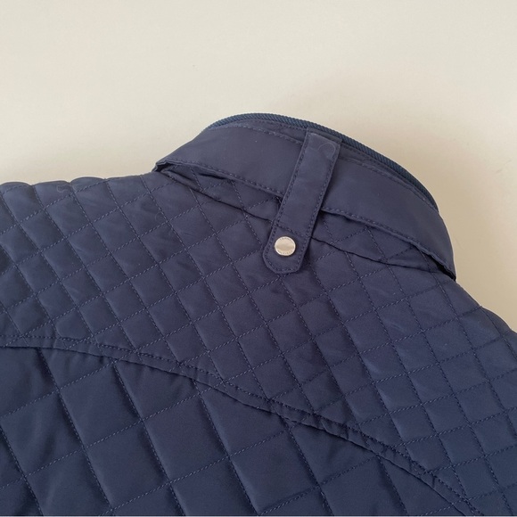Tommy Hilfiger Quilted Navy Blue Full Zip Winter Jacket, Size S Small - Picture 12 of 15